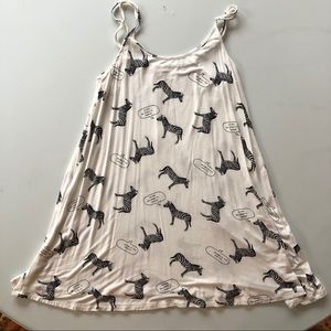 Forever 21 Zebra Long Tank Top